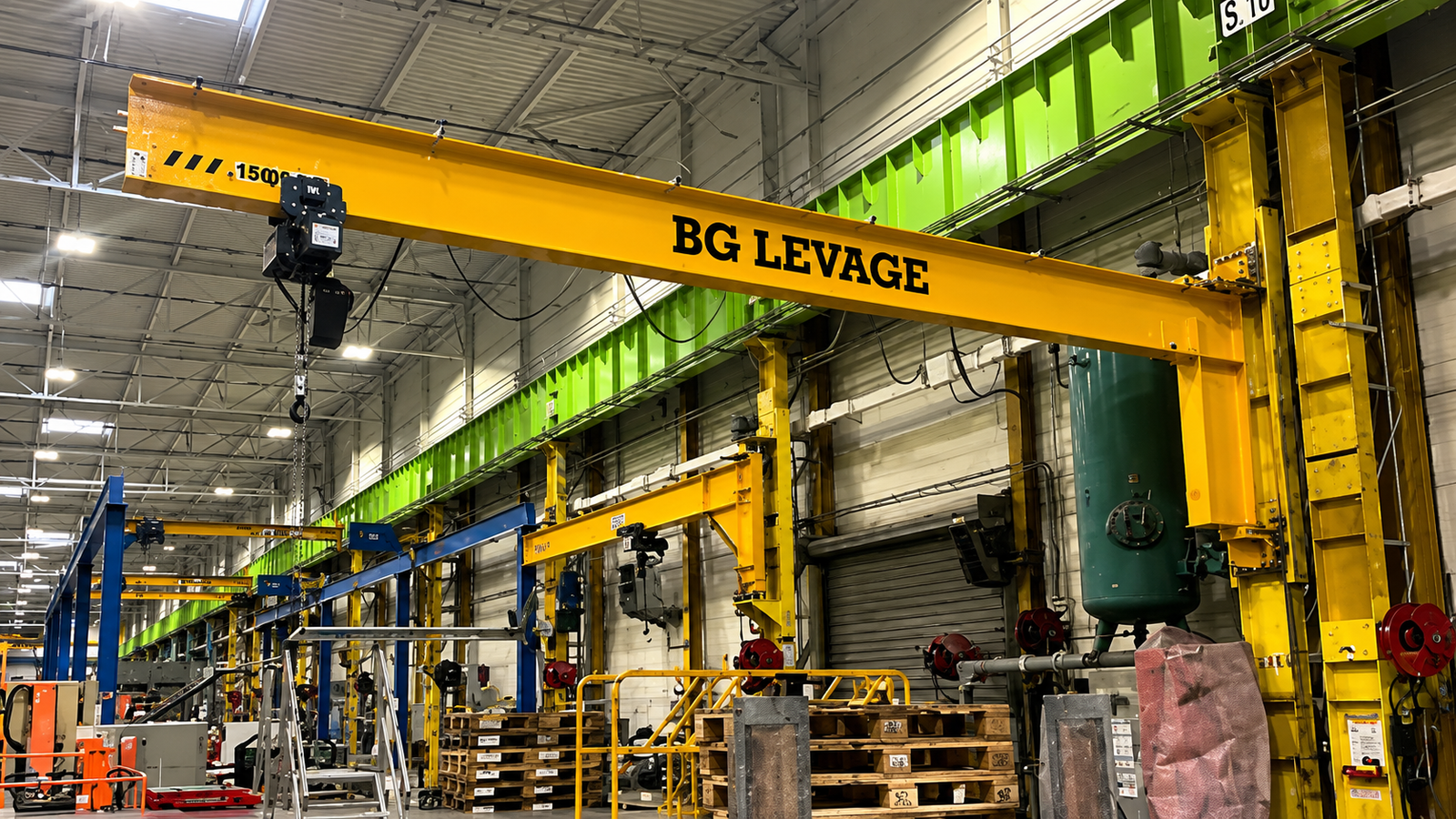 BG Levage Installs 1.5-Tonne Wall-Mounted Jib Crane
