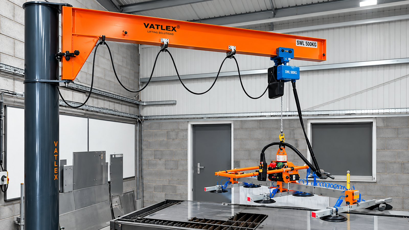 Yaplex Installs 500kg Jib Crane and Electric Chain Hoist