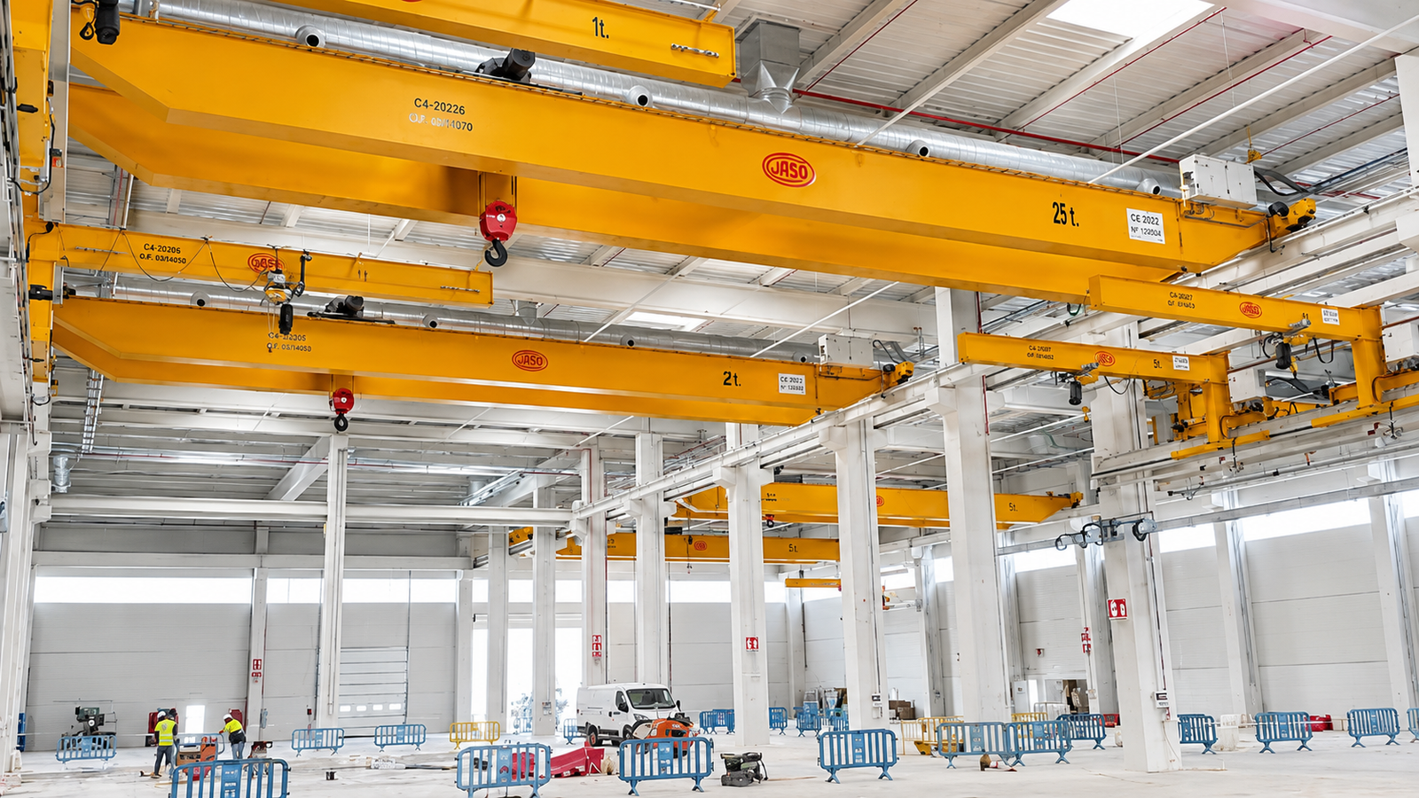 MONAJ Installs 56 JASO Cranes at Hitachi Zaragoza Plant